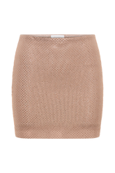 Andrea Diamante Mini Skirt - Nude